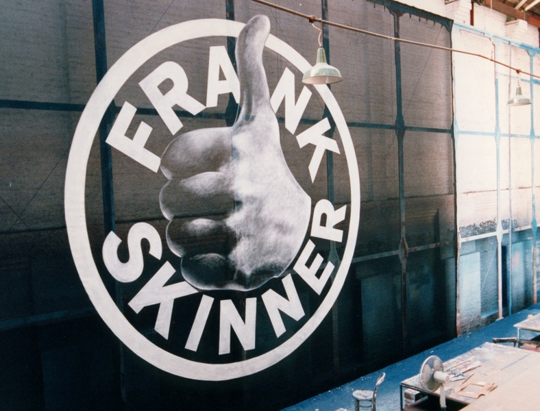 ‘Frank Skinner’ – 1996.  Painted gauze backdrop for touring comedy show.