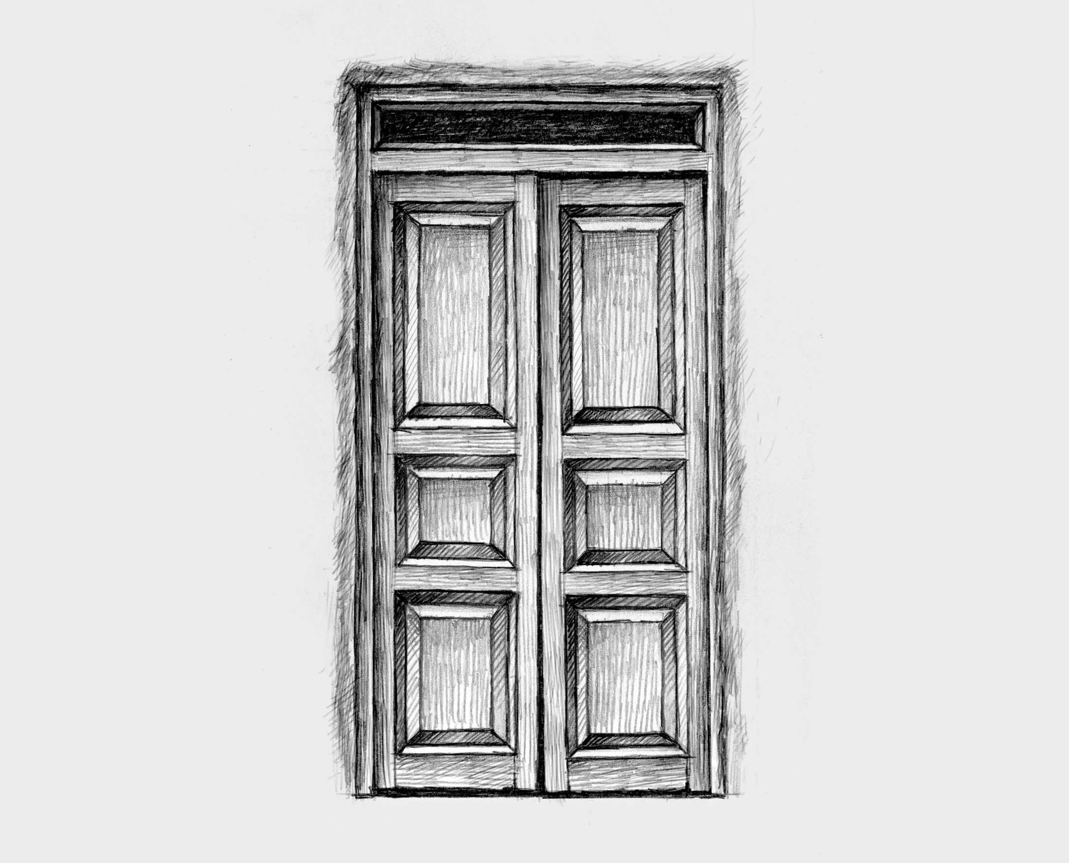 ‘Kaf El Amar’ – Film, Egypt  2011. Door – Pencil drawing.