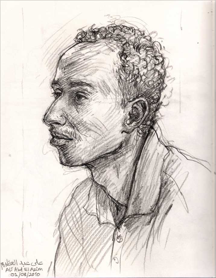 ‘Timecode Post Production’ – Egypt. Portrait drawing 2010.