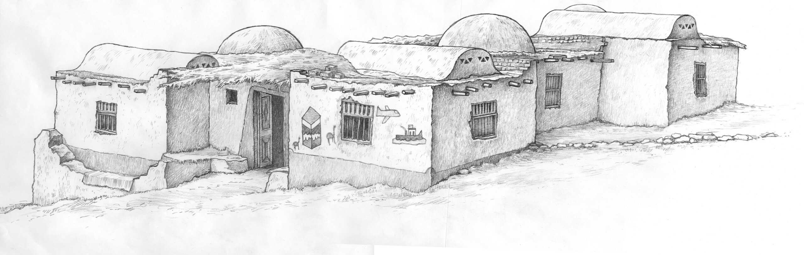 ‘Kaf El Amar’ – Film, Egypt  2011.

Main character’s house – pencil drawing.