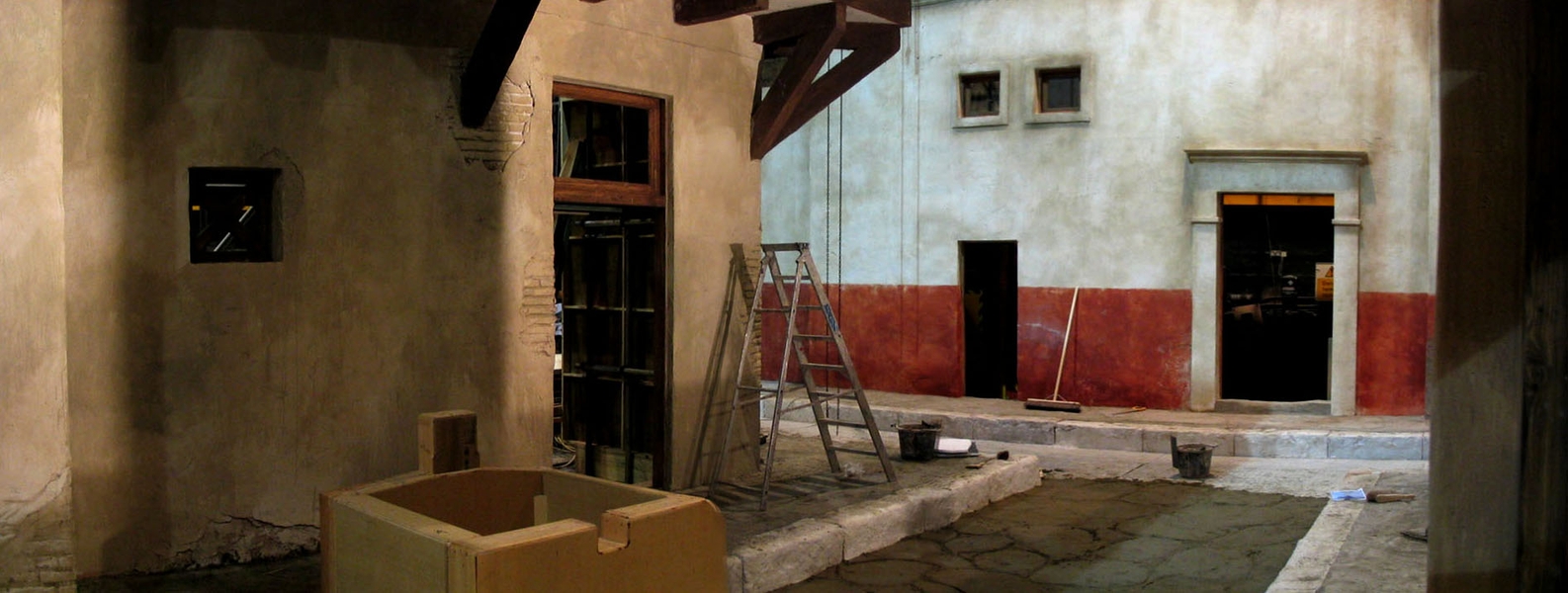 ‘Pompeii – The Last Day’  BBC  2003.
The story of the destruction of Pompeii after the eruption of Mt Vesuvius.
Studio set.