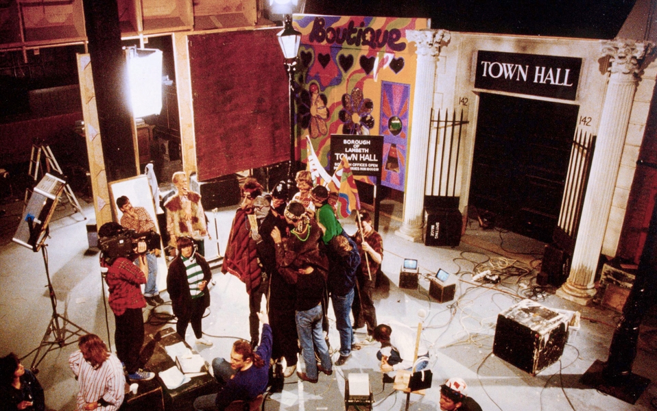 ‘Spitting Image’ – Satirical Puppet TV show – ITV.
Worked on series from 1992- 1996. Studio set  1992.