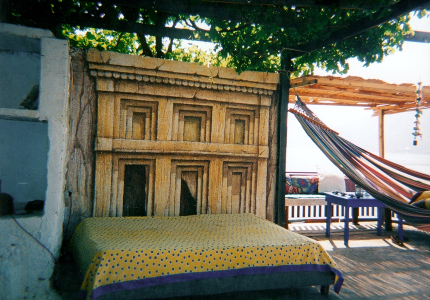 Mural on terrace wall – Turkey.  Private commission  1998.