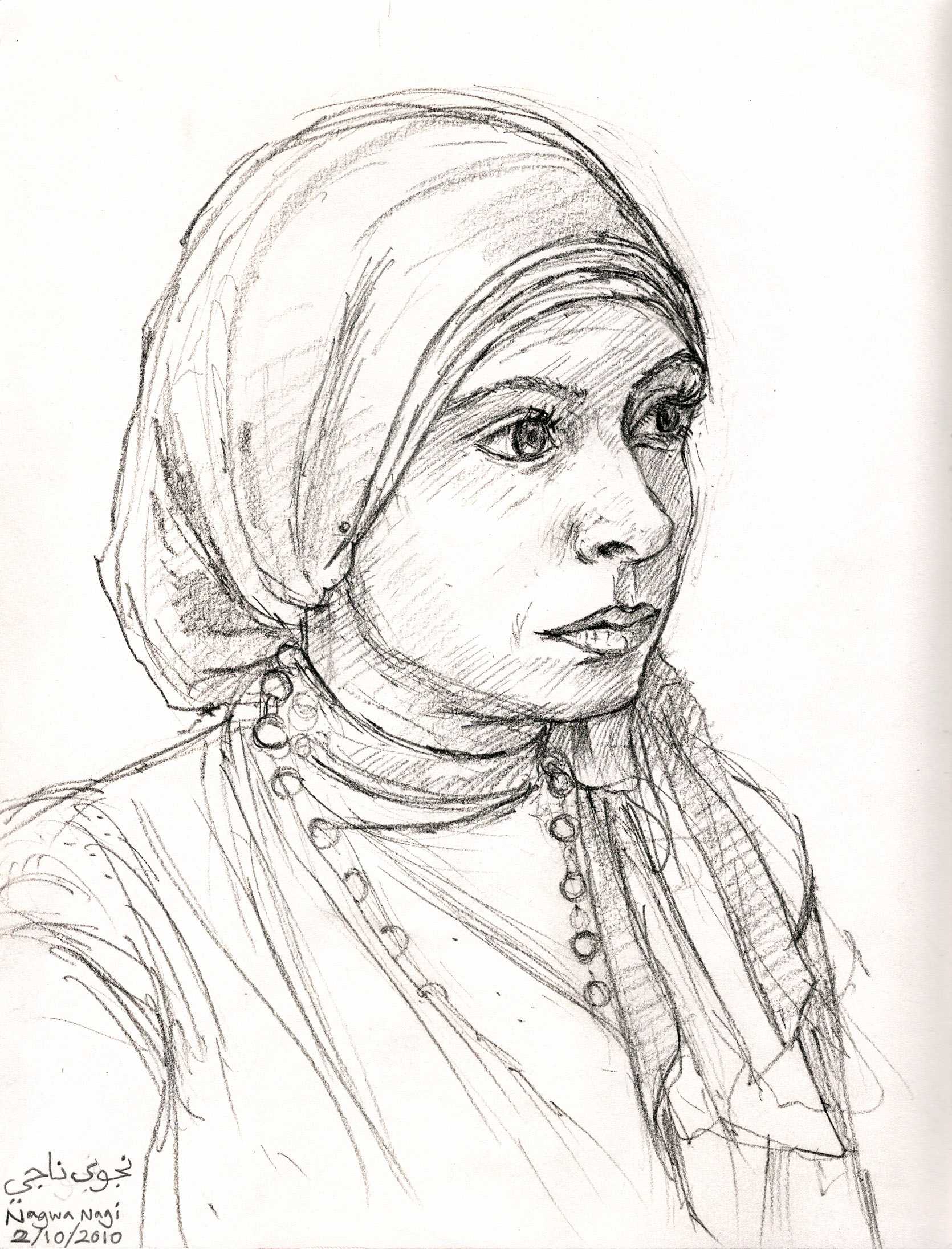 ‘Timecode Post Production’ – Egypt. Portrait drawing 2010.