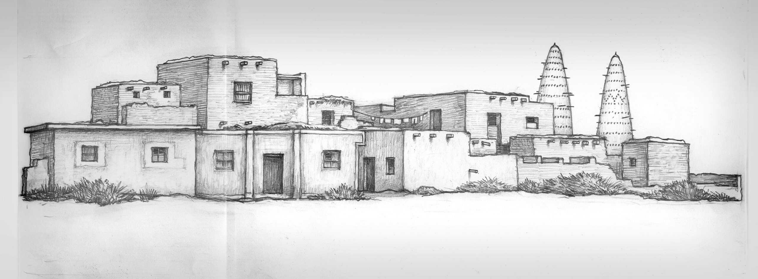 ‘Kaf El Amar’ – Film, Egypt  2011.

Houses – pencil drawing.