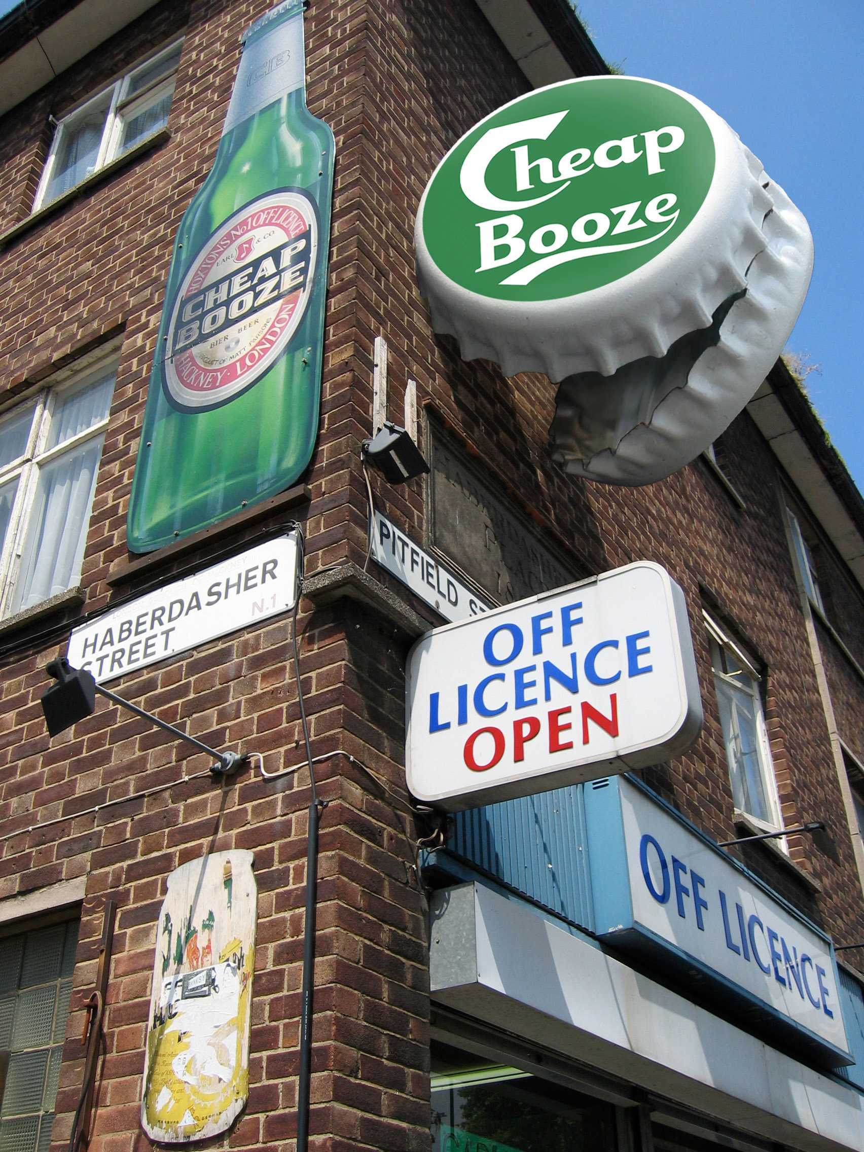 Photoshop visual of proposed 3d ‘Bottletop’ sign.