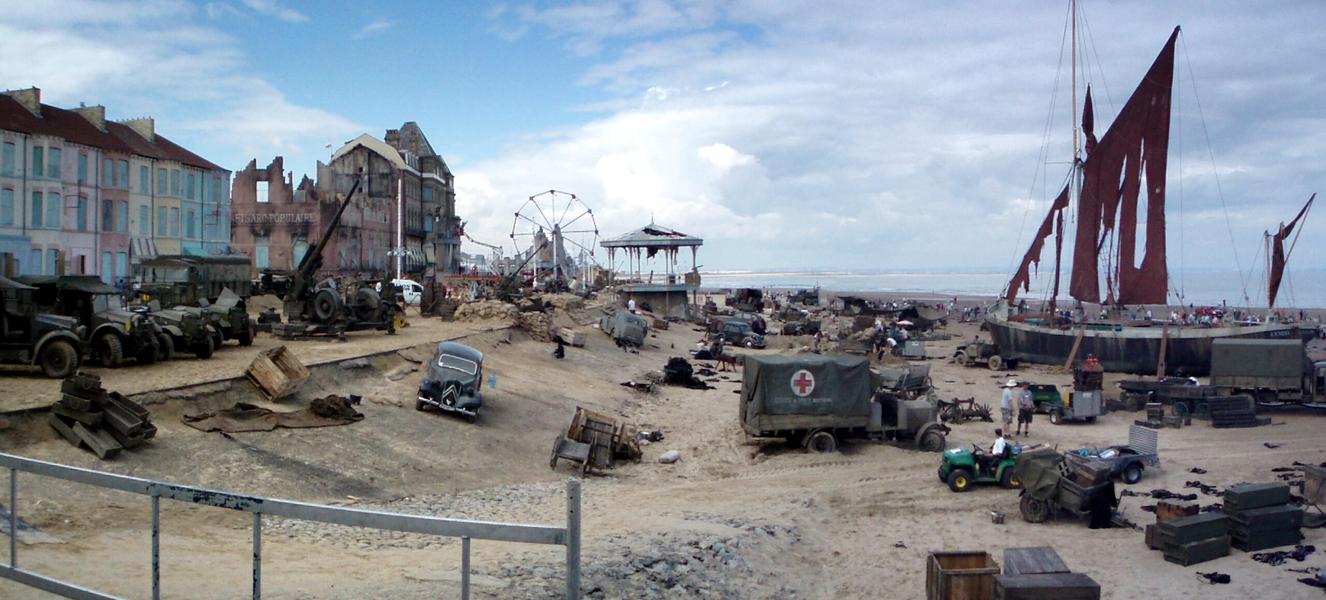 ‘Atonement’ – Film  2007.  Location set: ‘Dunkirk’ – Ageing effects to props and
scenery.