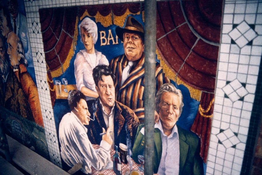 ‘Soho Celebration’ – Carnaby St Mural – Freeform Artworks  1990.  Detail of
mural.