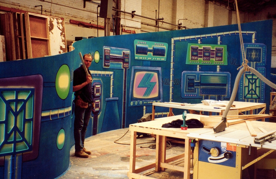 ‘The Final Curtain’ – Film  2002.  Painted scenery for Game show set.