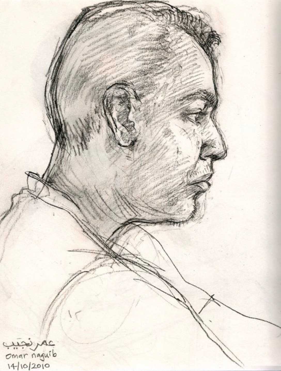 ‘Timecode Post Production’ – Egypt. Portrait drawing 2010.