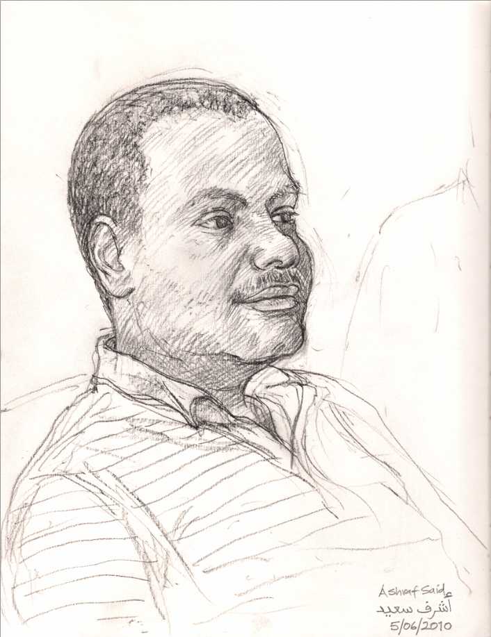 ‘Timecode Post Production’ – Egypt. Portrait drawing 2010.